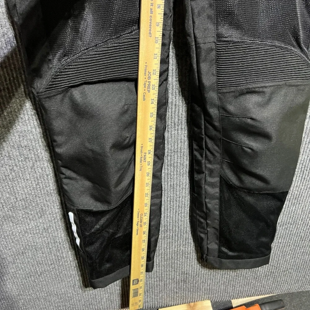 Sedici ADV Series Motorcycle Pants Mens M Black Padded Knee Touring Mesh Textile